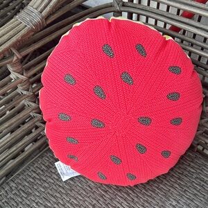 Watermelon print outdoor cushions. New! Price for one but 6 available!